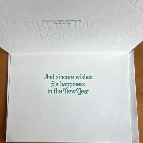 Vintage Holiday Greeting Cards Lot Famous Artists Studios Missouri Embossed - Picture 12 of 14